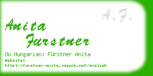anita furstner business card