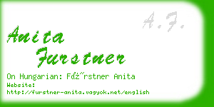 anita furstner business card